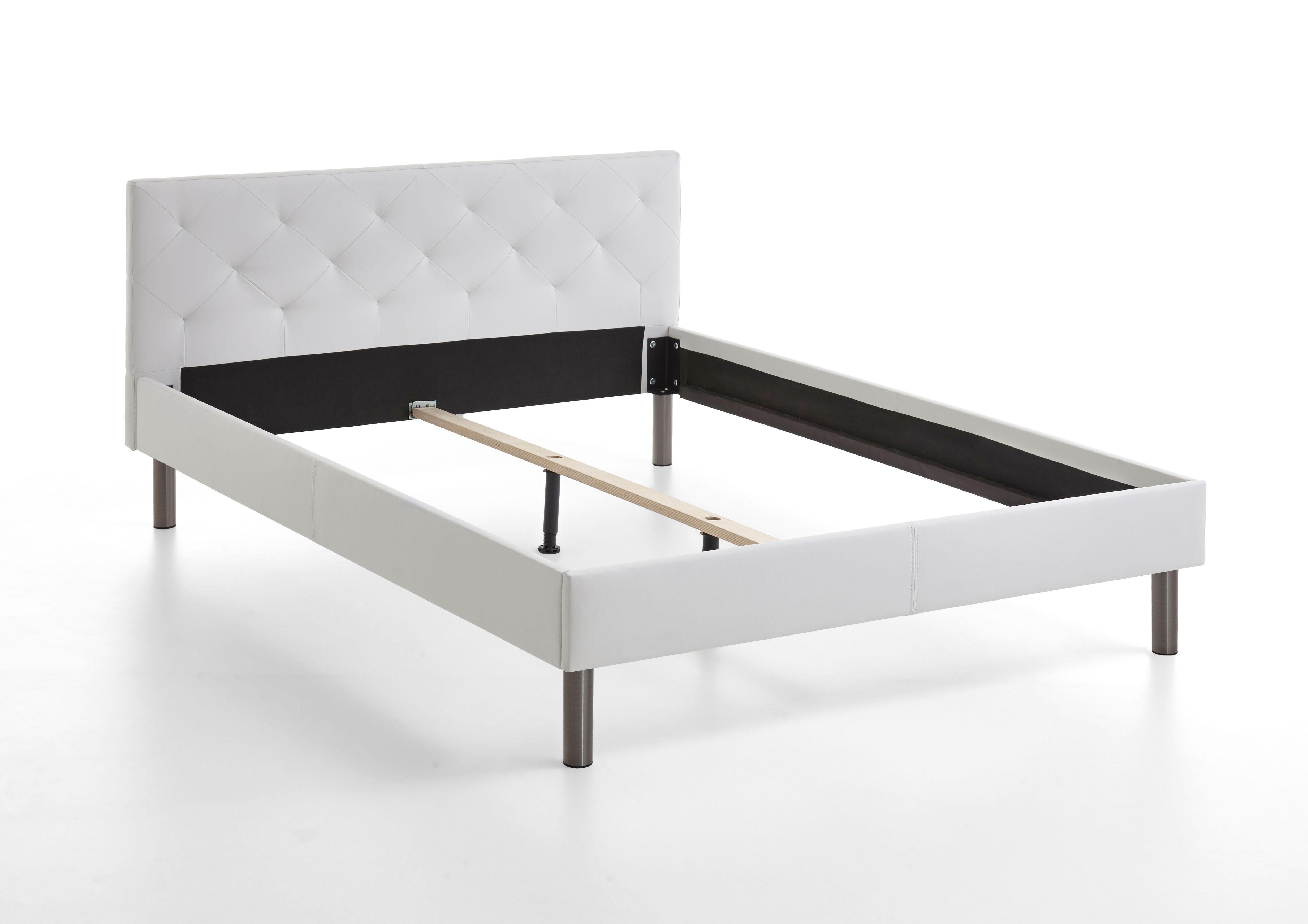ATLANTIC home collection Polsterbett Vicky, mit Kopfteil in Knopfsteppung