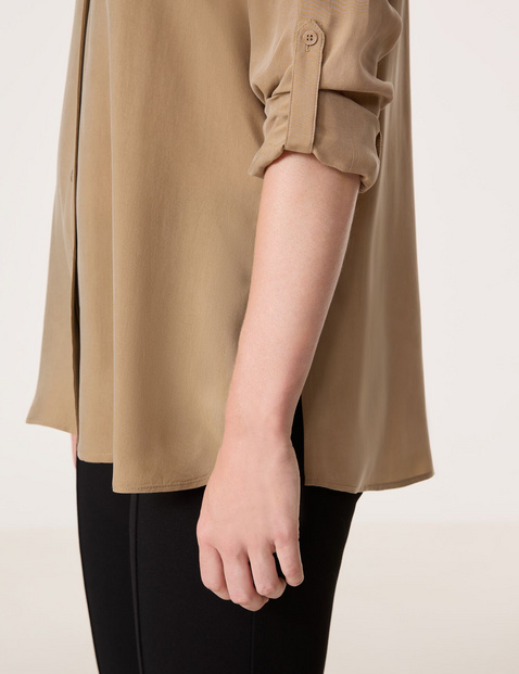 Longbluse aus Cupro