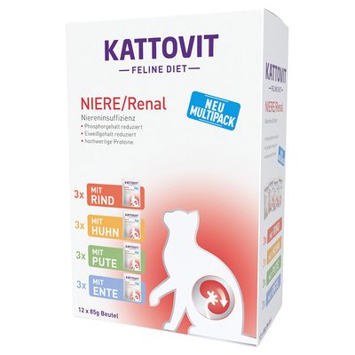 Sparpaket Kattovit Niere/Renal Pouches 24 x 85 g