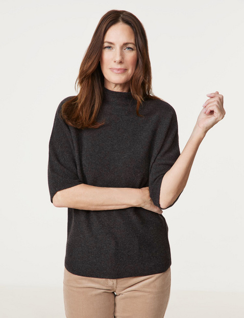 Kurzarmpullover mit Kaschmiranteil