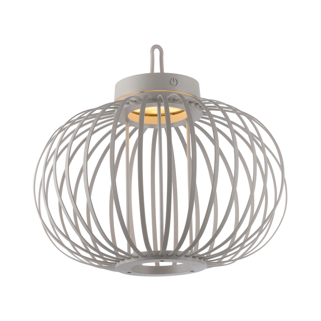 JUST LIGHT Akku Pendelleuchte AKUBA, 1x LED-Board/1,50Watt/2700Kelvin, IP44, Greige