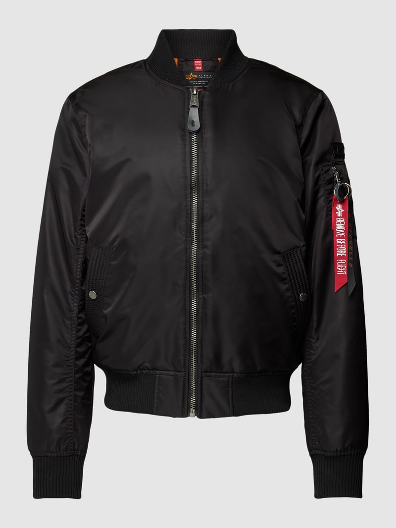 Bomberjacke in Satin-Optik Modell 'PROJECT R' in schwarz