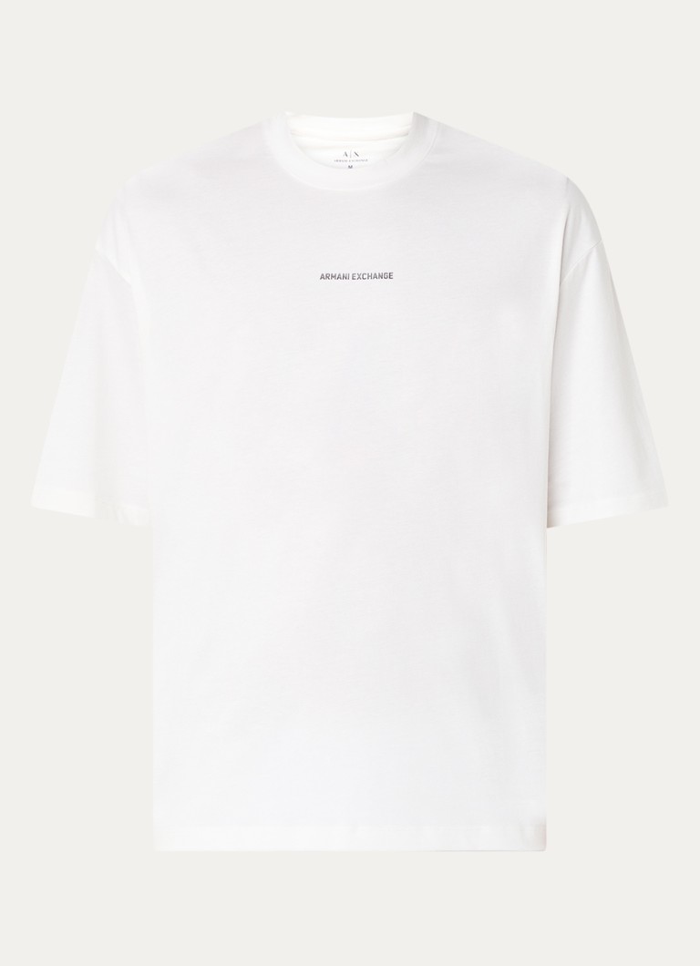 Armani Exchange T-krekls ar logotipu un apdruku aizmugurē