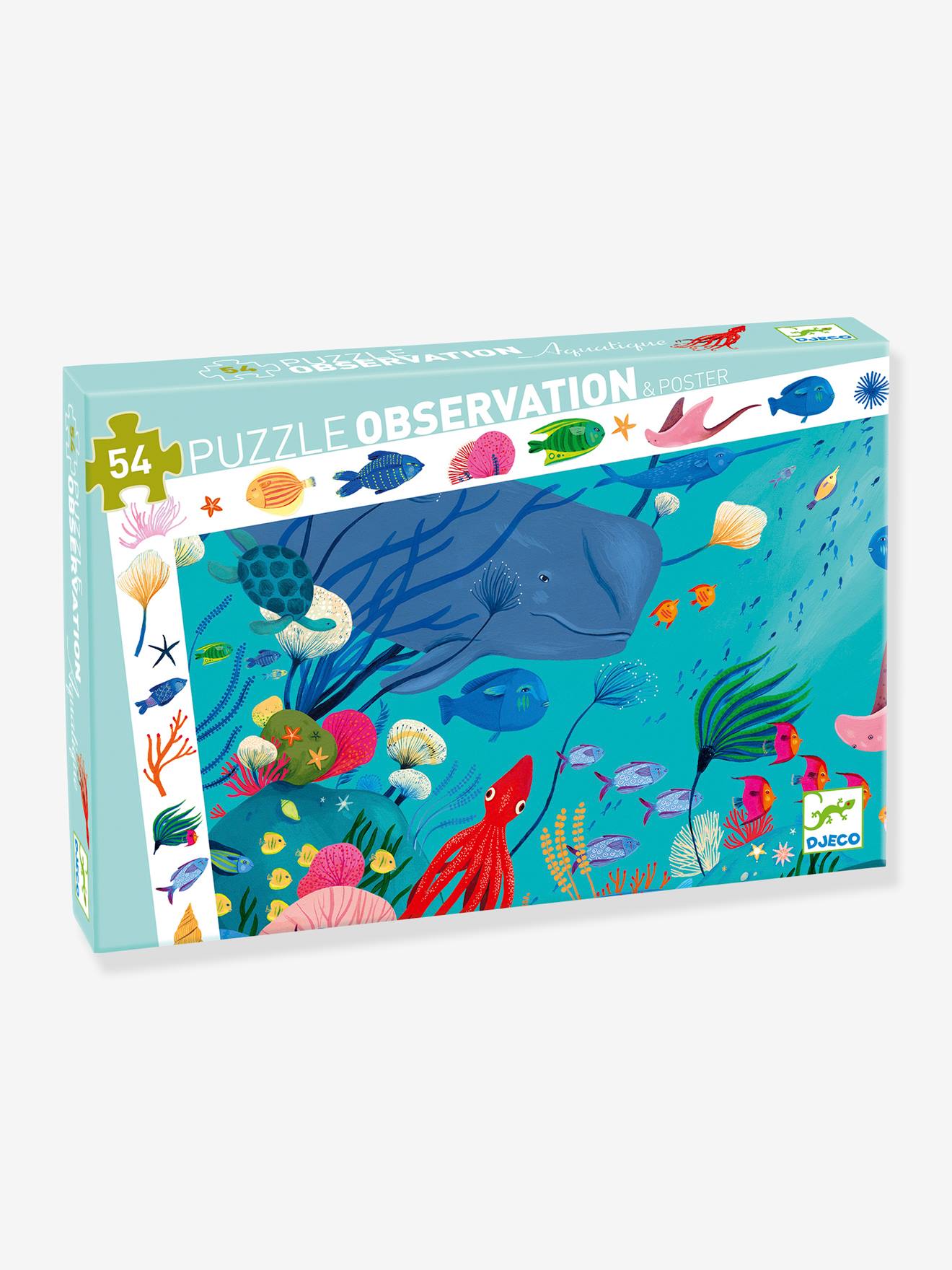 Djeco Lern-Puzzle mit Meerestieren DJECO - blau