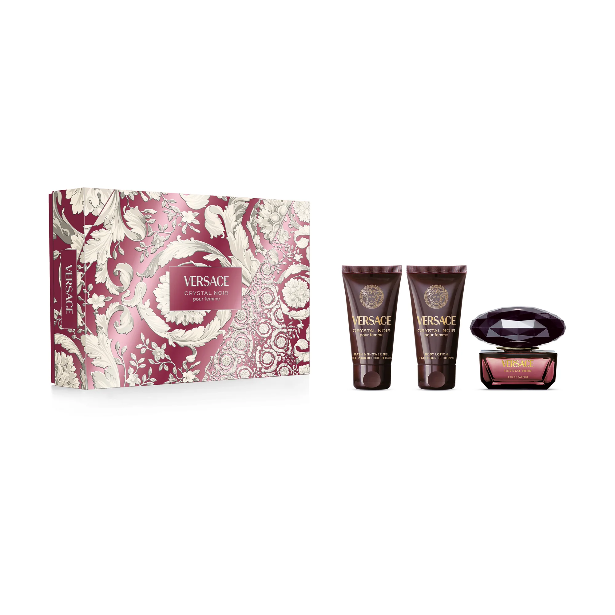 Crystal Noir Poklon set Crystal Noir Eau de Parfum + Gel za tuširanje + Losion za tijelo - Set ženskih parfema, Eau de Parfum