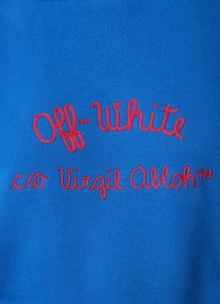 Tricou scurt Off-White cu logo brodat