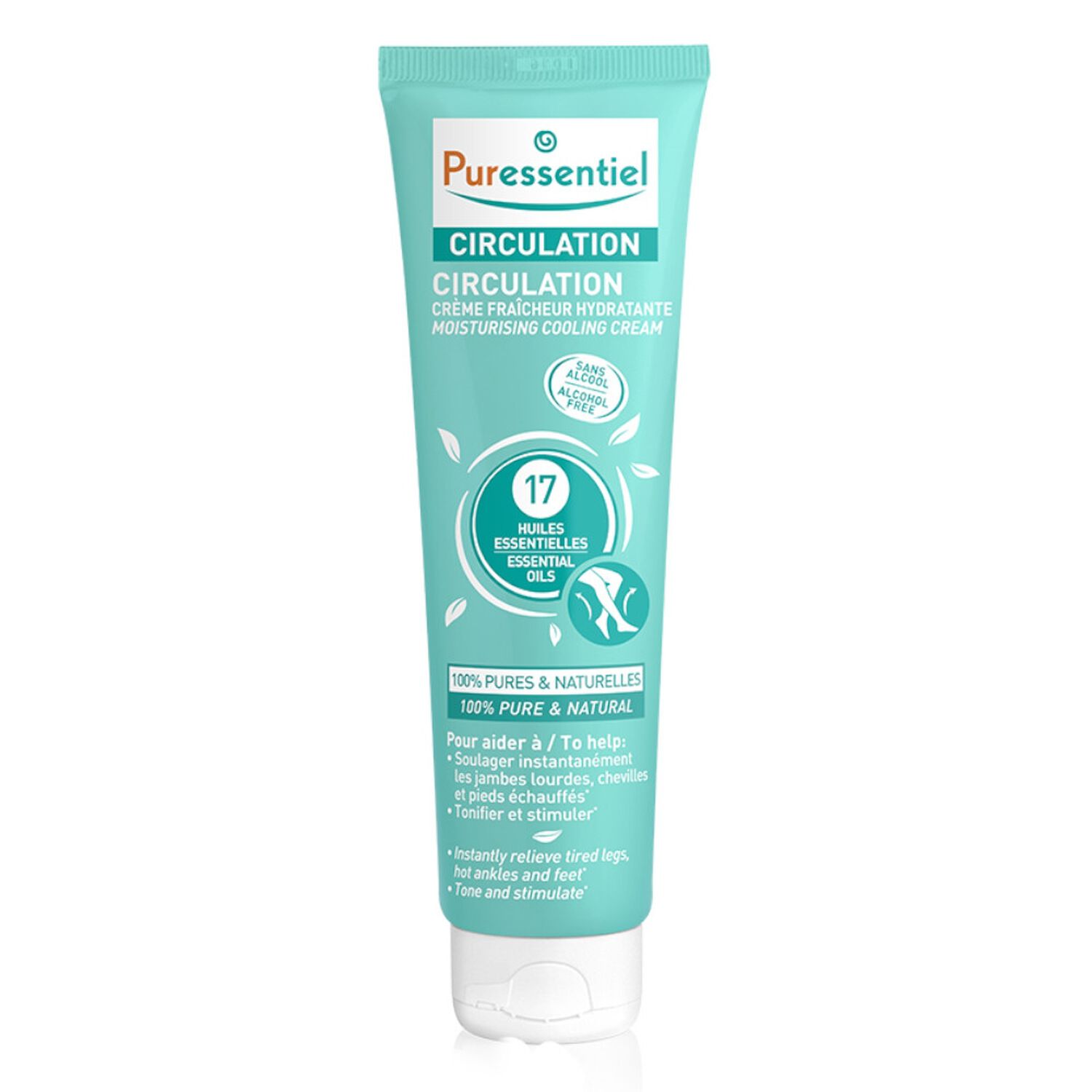 Puressentiel Circulation Crème Fraîcheur Hydratante aux 17 huiles essentielles - 100 ml