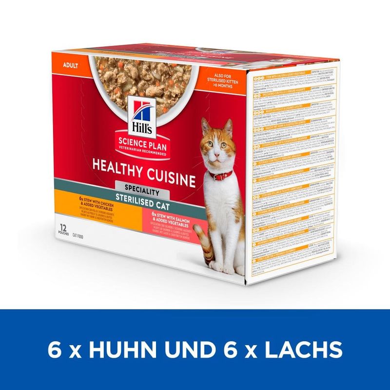 Hill's Science Plan Healthy Cuisine Adult Sterilised mit Huhn & Lachs