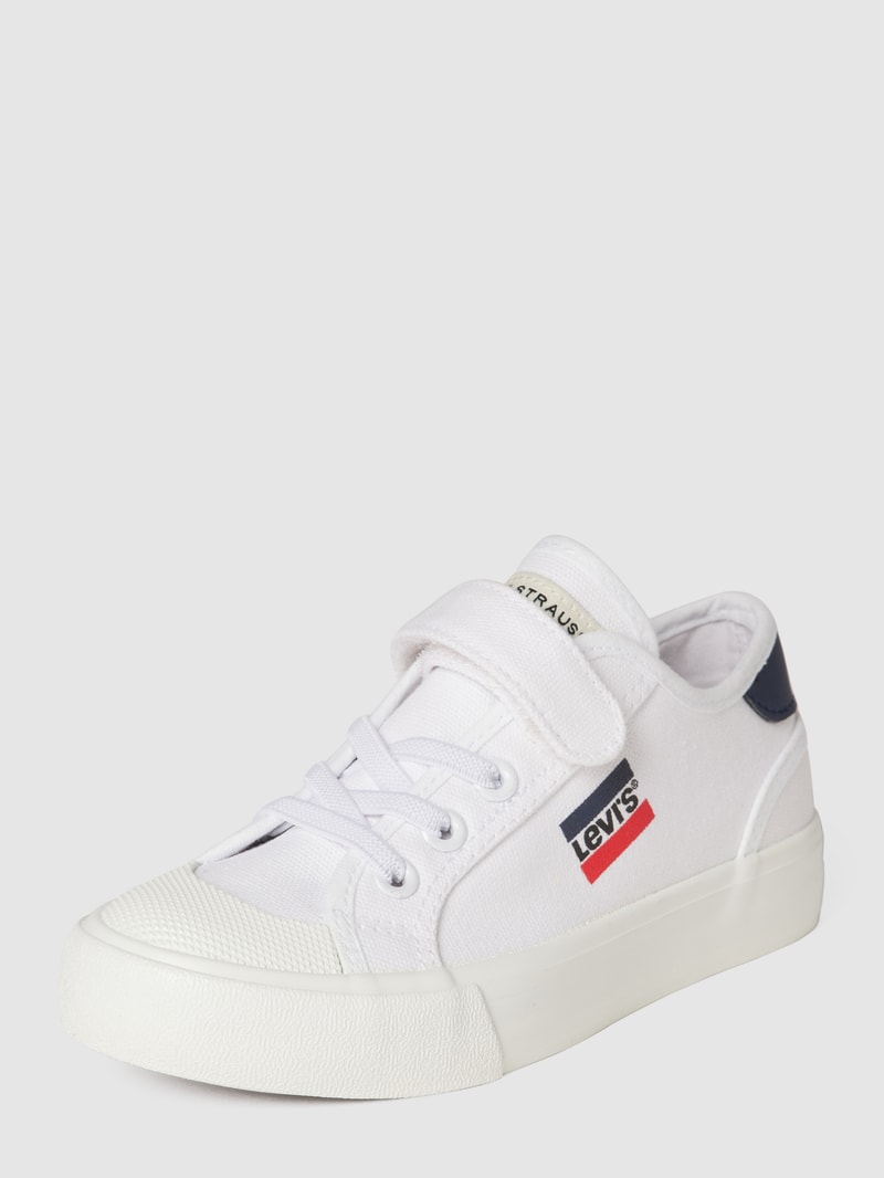 Sneaker mit Label-Print Modell 'MISSIION' in weiß