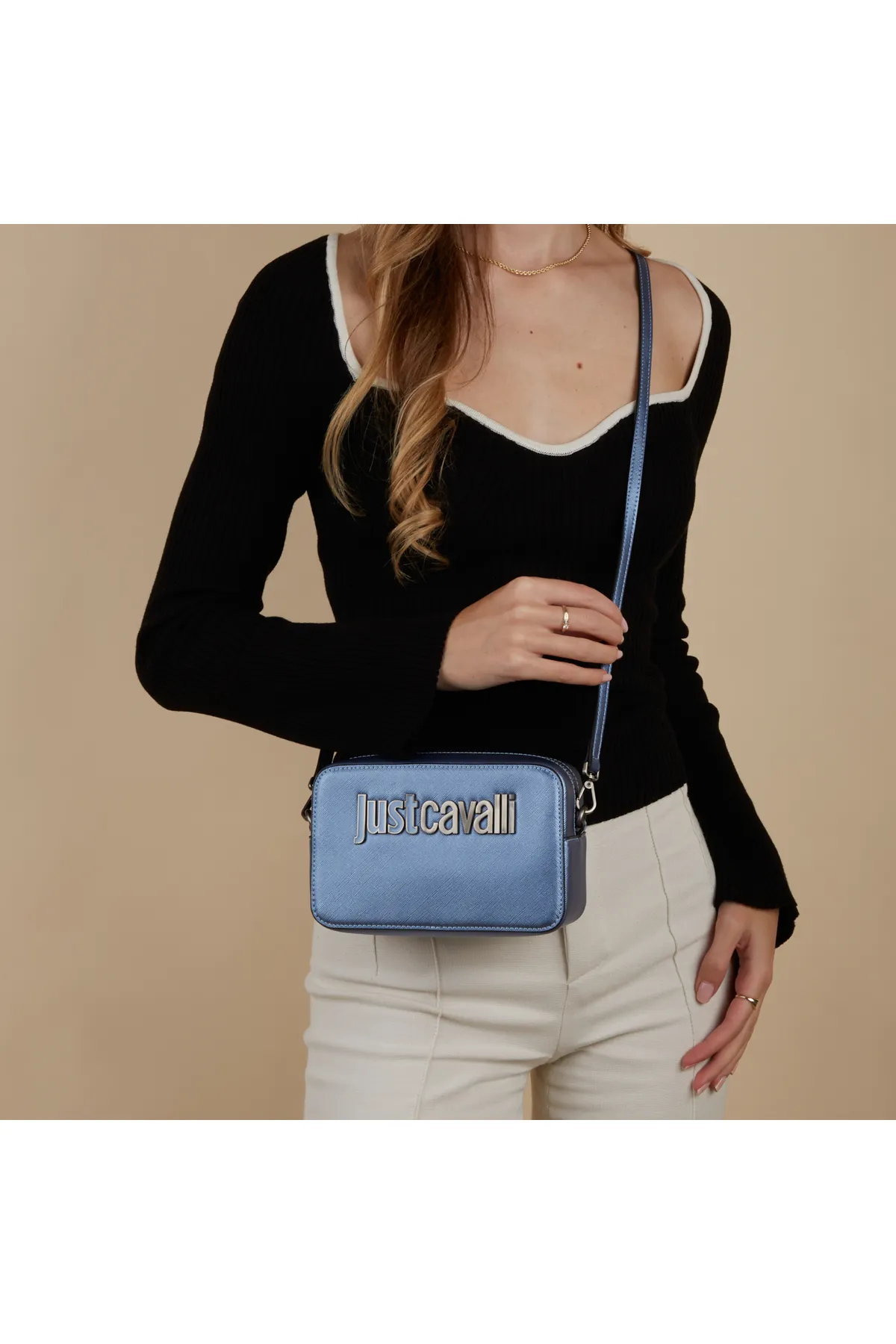 Just Cavalli  Metal Damen Umhängetasche Blau 75ra4bb3-zs766-272