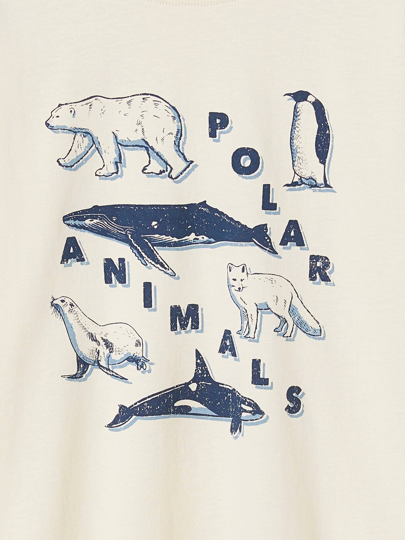 Tee-shirt motif animal garçon en coton recyclé vert sapin