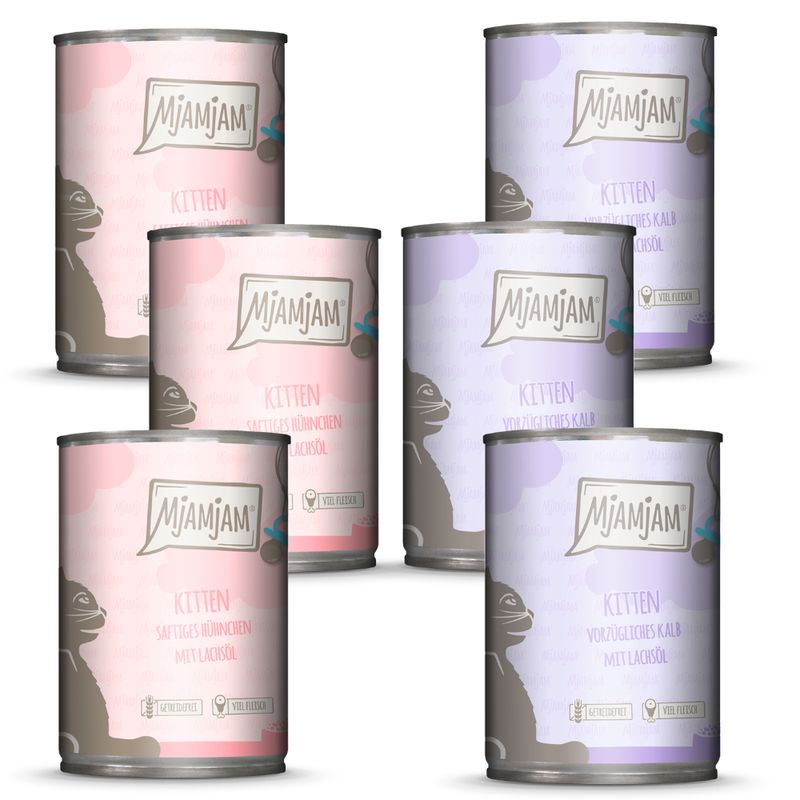 Probierpaket MjAMjAM Kitten 6 x 400 g zu TOP-Preisen | bitiba %