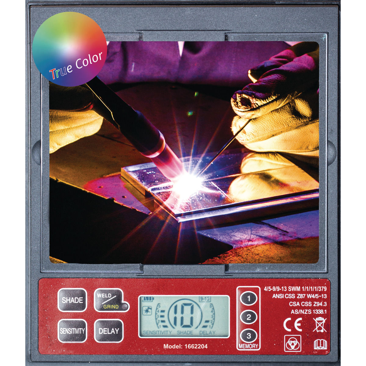Schweisskraft 711654055 VARIOPROTECT-TC Automatisk sveisehjelm 100x83mm med luftfilter