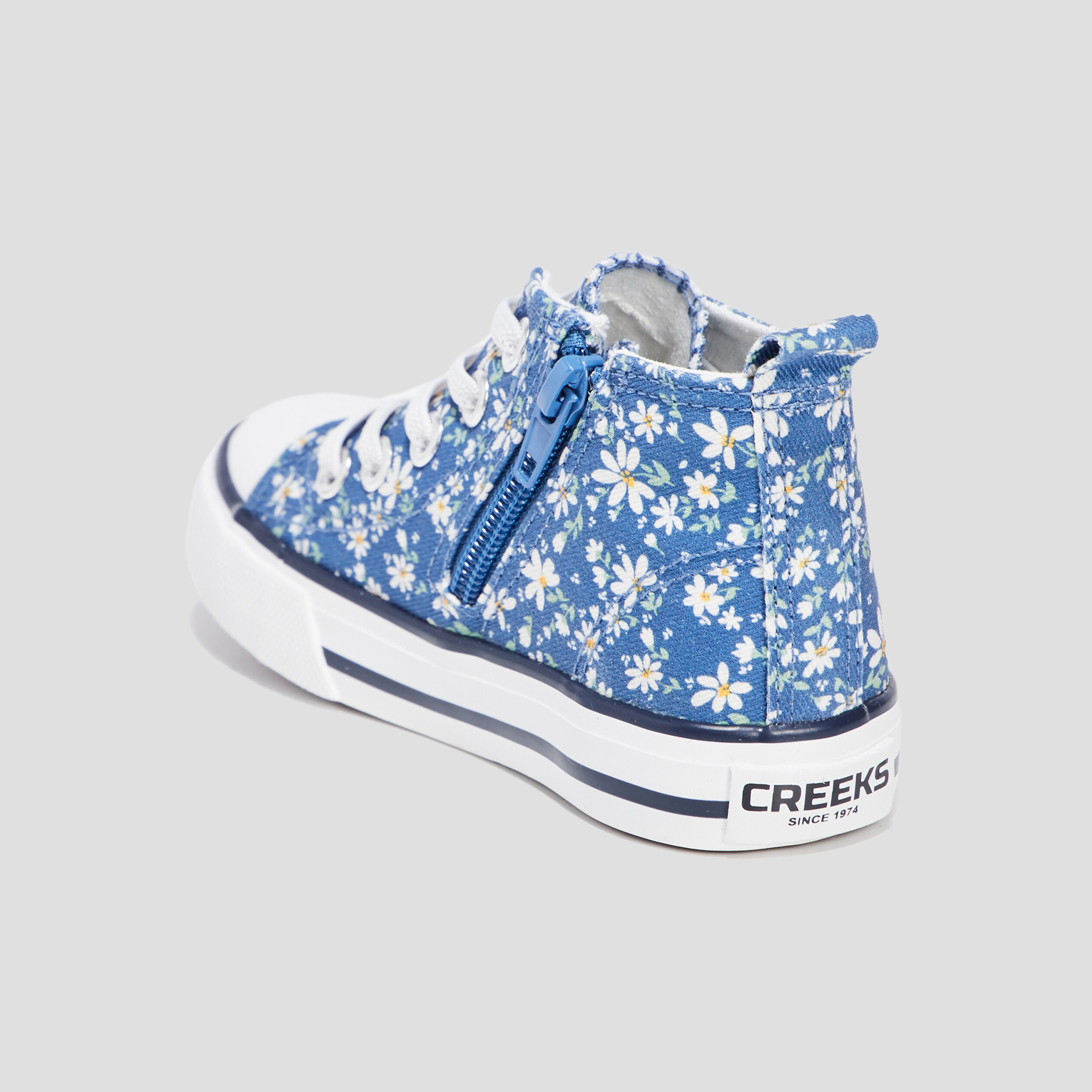 Tennis montantes en toile Creeks bleu fille | La Halle