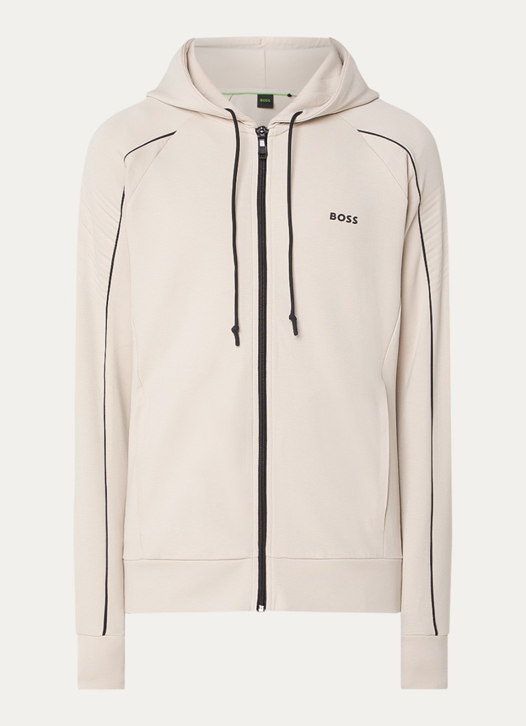 Mikina HUGO BOSS Saggy s kapucňou a logom