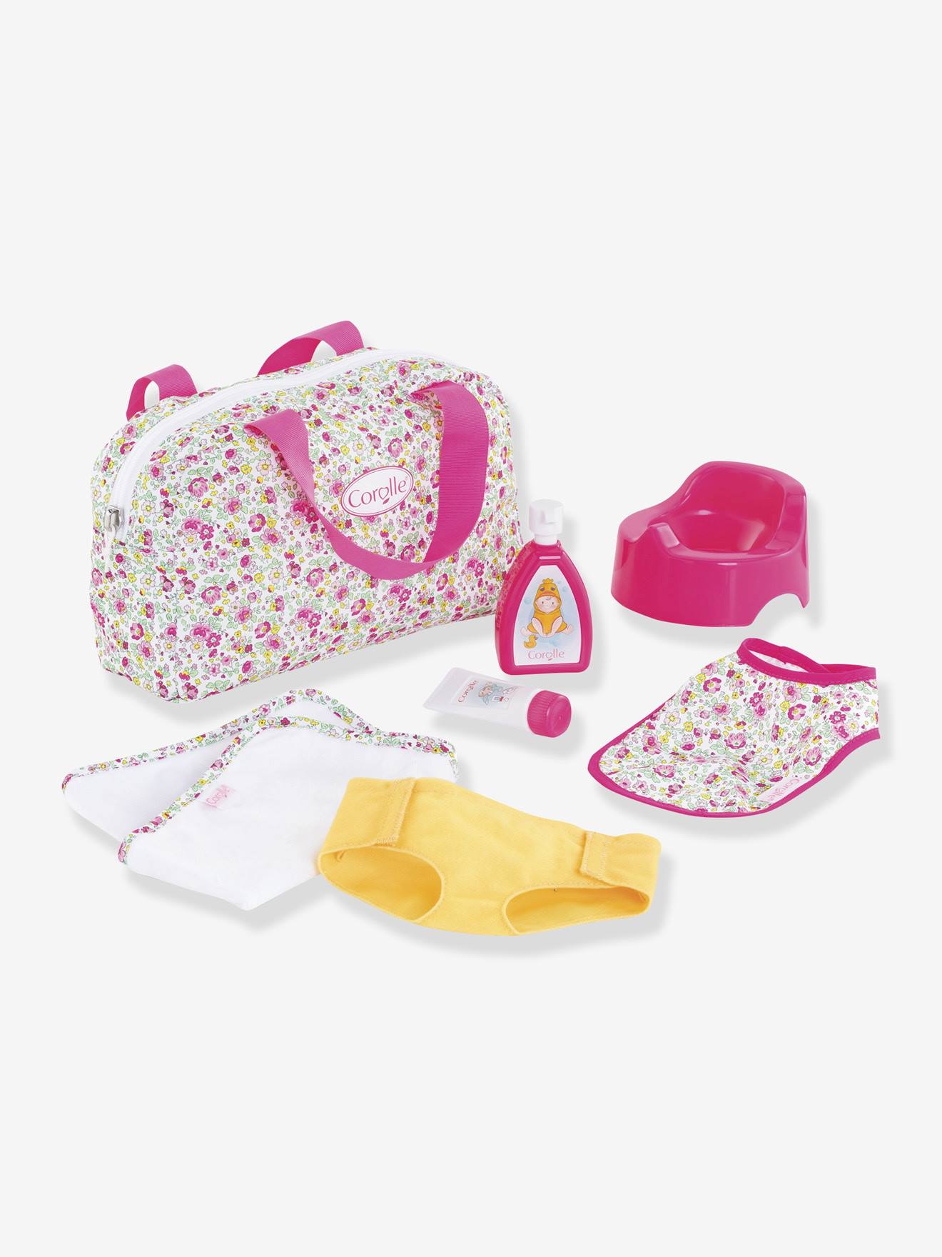 Coffret accessoires à langer fleuri
