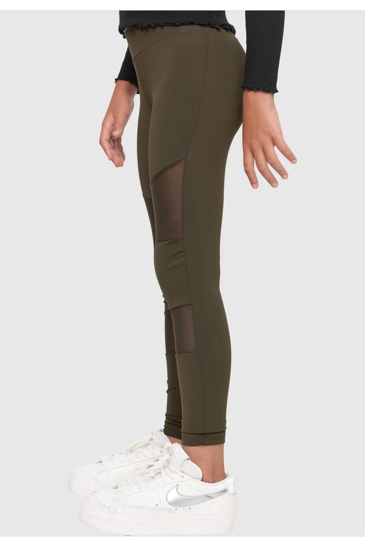 Urban Classics  Leggings - Khaki - Mittlerer Bund