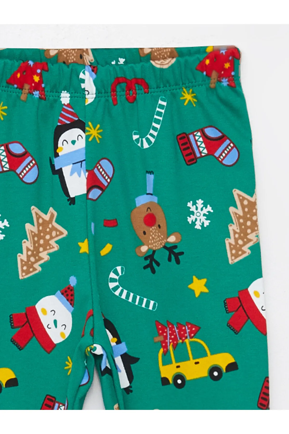 LC Waikiki  Langarm-Pyjama-Set für Babys mit Rundhalsausschnitt und Neujahrsmotiv