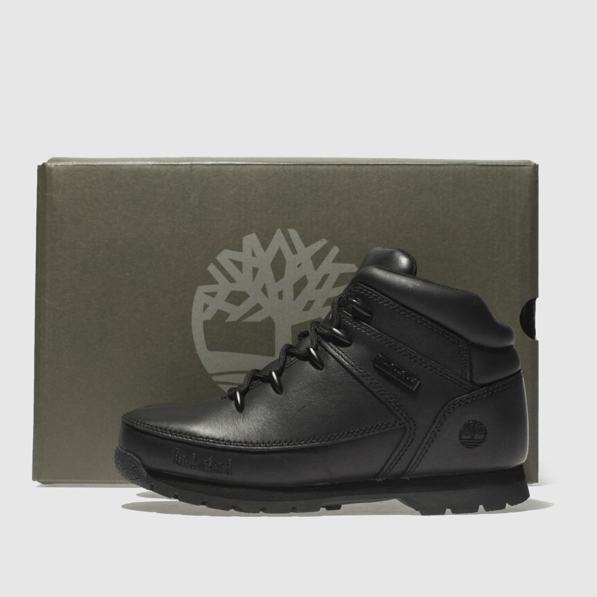 Timberland svarta euro sprint ungdomsstövlar