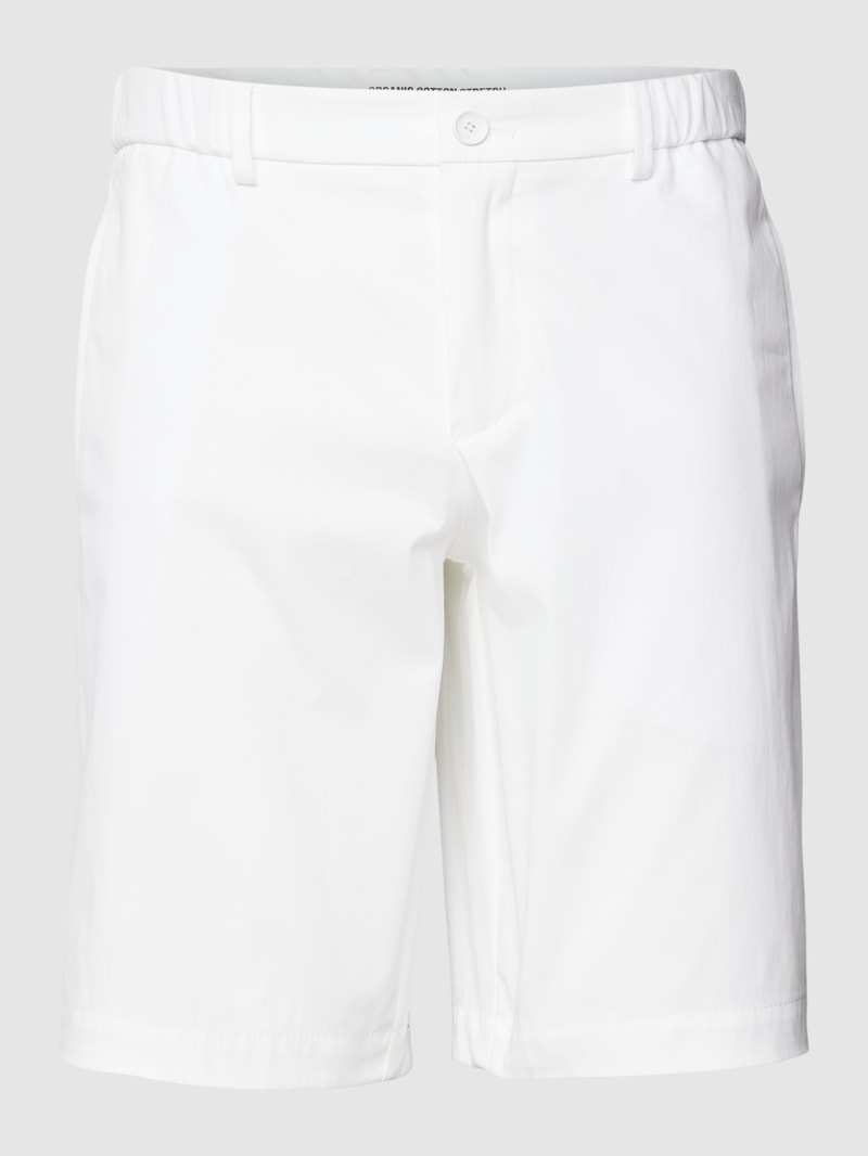Bermudas mit elastischem Bund Modell 'Liem' in weiß