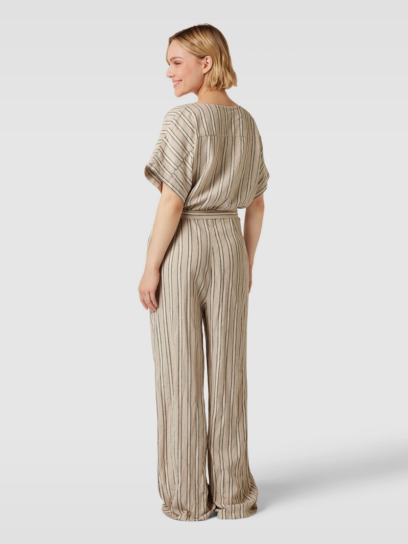Jumpsuit mit Leinen-Anteil Modell 'Falakka' in taupe