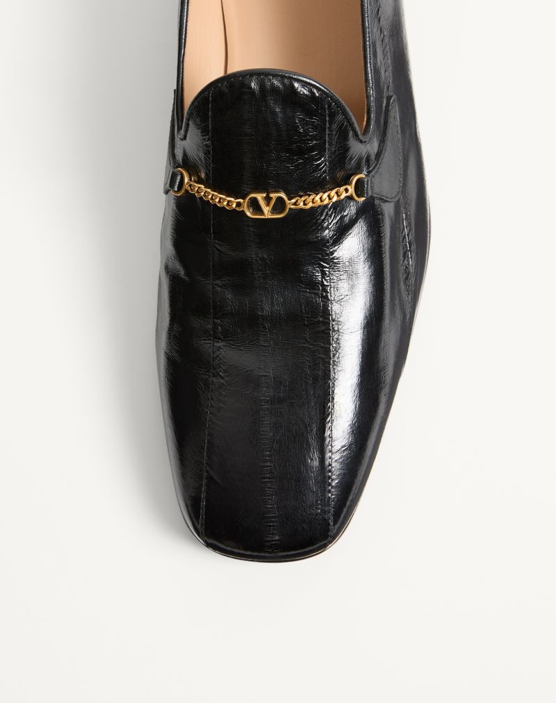 Mocassim Jiggie em enguia e napa