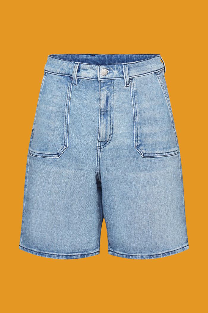 Jeans-Shorts mit hohem Bund