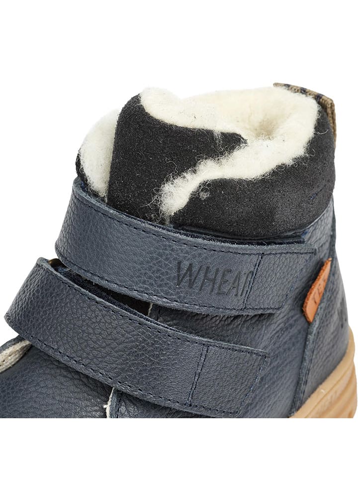 Wheat Leder-Winterboots in Dunkelblau günstig kaufen