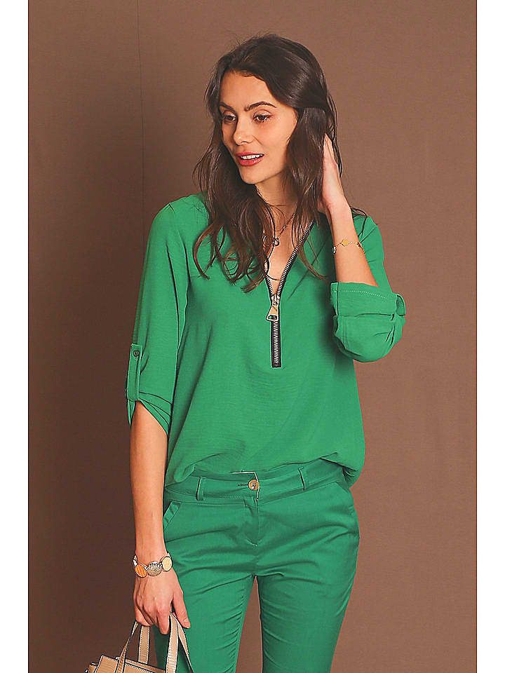 ASSUILI Bluse in Grün günstig kaufen 42