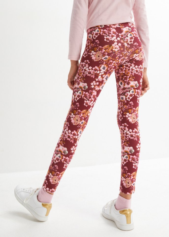 Mädchen Leggings mit Blumendruck (2er Pack)