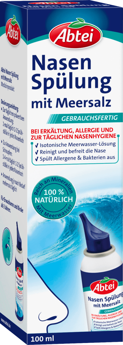 Nasenspülung mit Meersalz, 100 ml