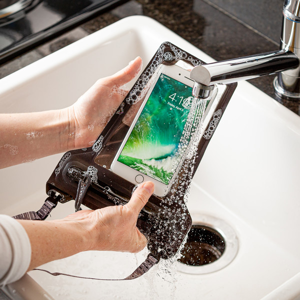 RUNOFF WATERPROOF PHONE POUCH - CHARCOAL - Handytasche