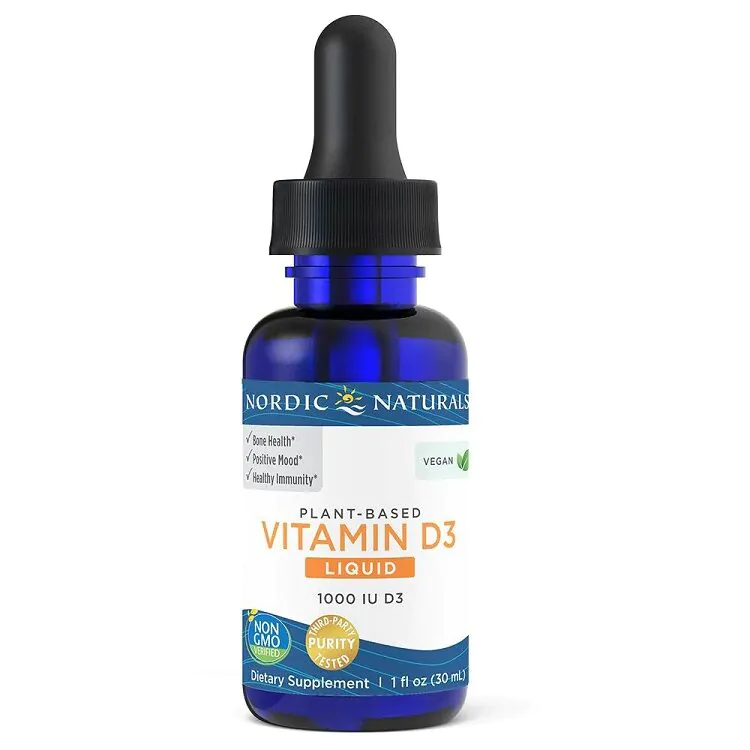 Nordic Naturals Βιταμίνη D3 Vegan 1000 IU, Συμπλήρωμα Διατροφής Βιταμίνης D3, Σταγόνες