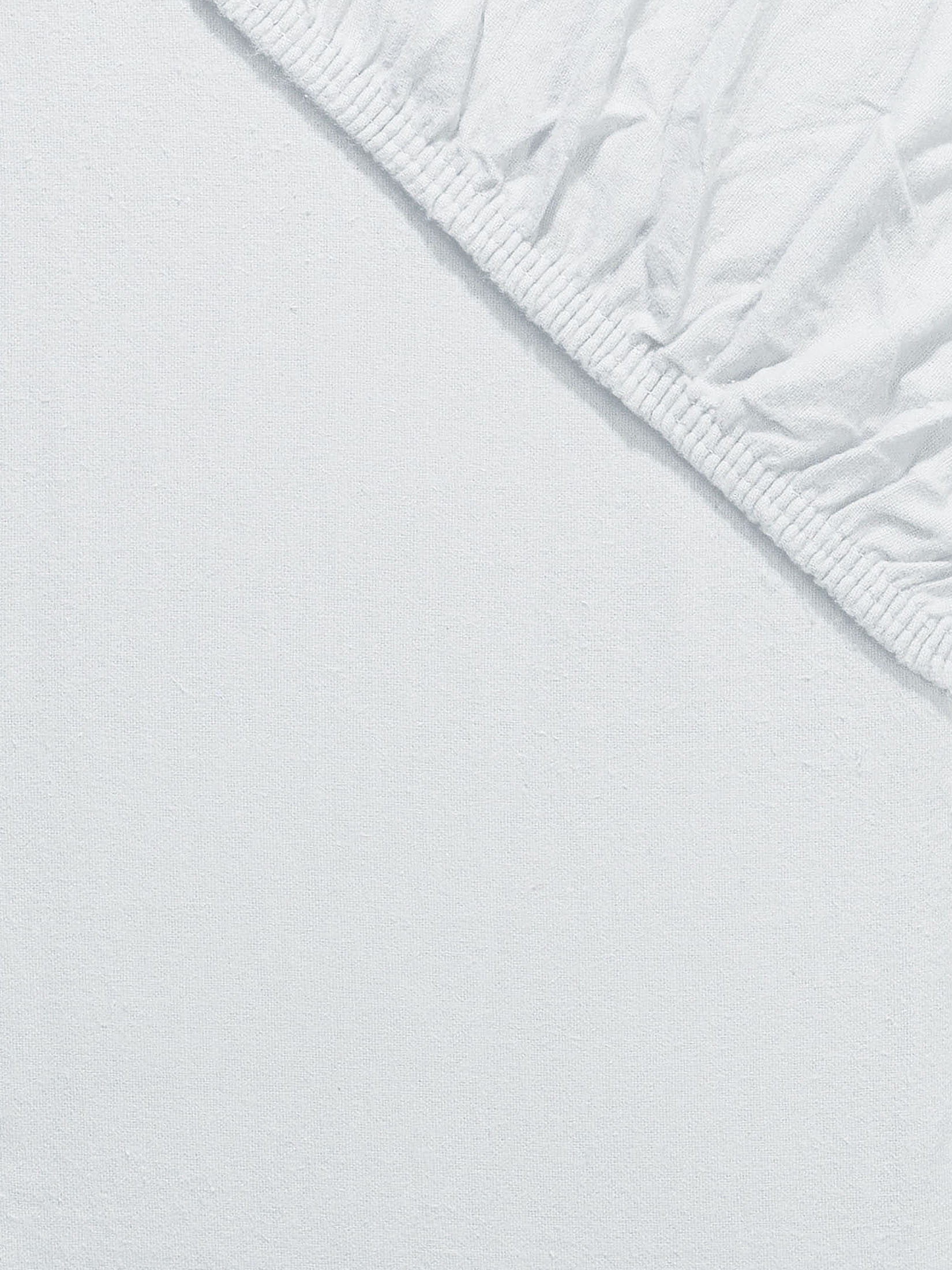 Arosa Flanell-Spannbetttuch, Weiss