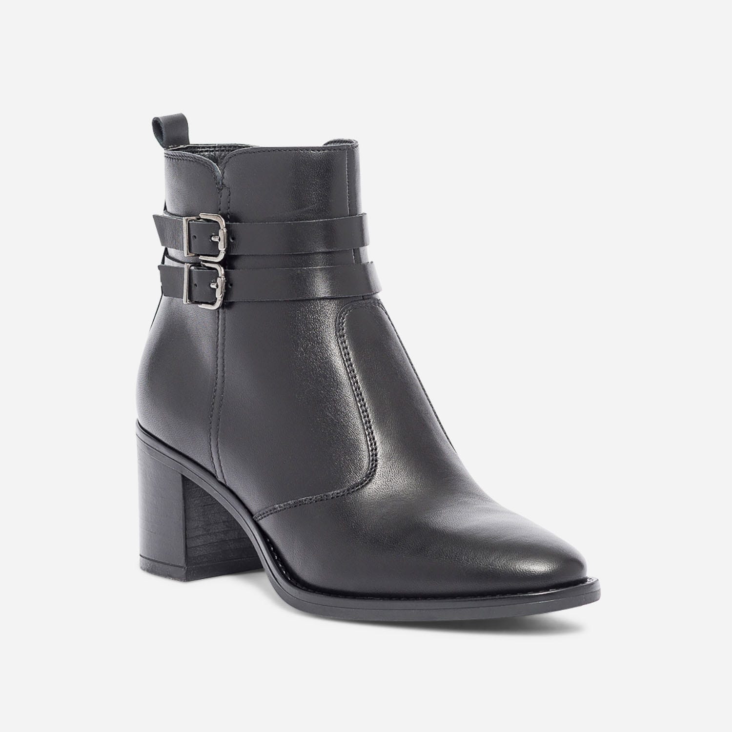 Boots noir en cuir éco-conçu
