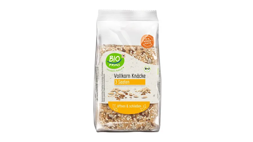 BIO PRIMO Bio Vollkorn Knäckebrot 3 Saaten 200 g