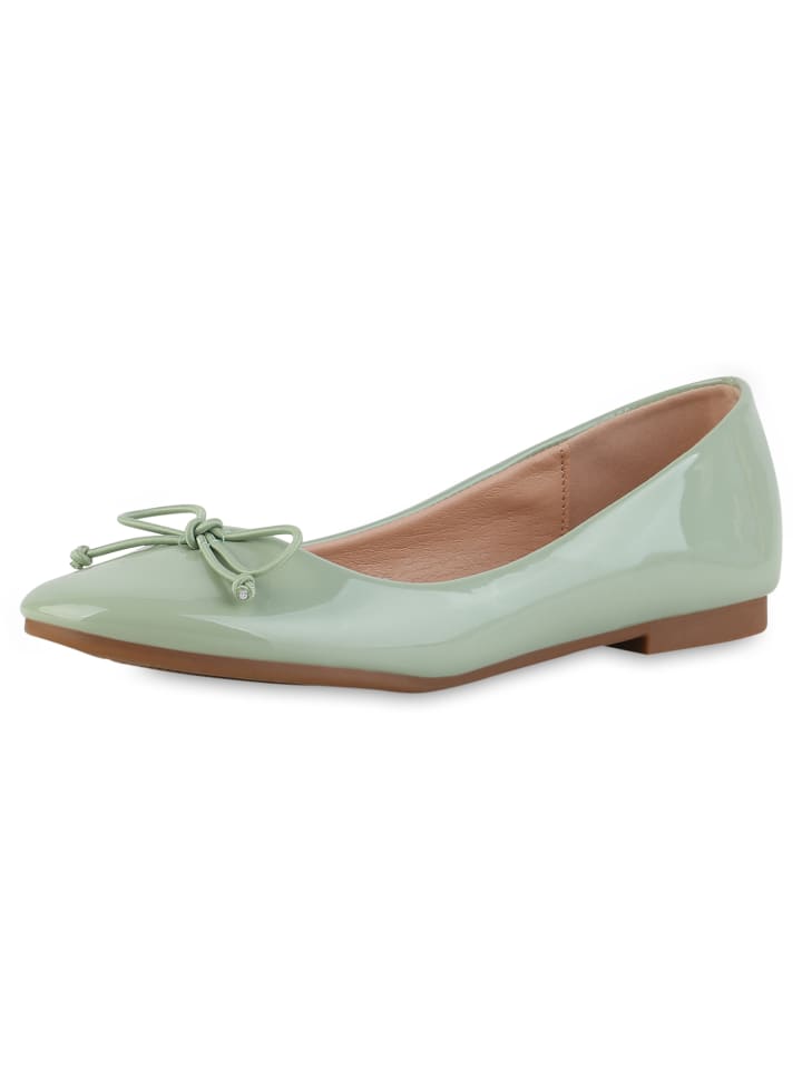 VAN HILL Klassische Ballerinas Adelaide in Hellgrün Lack günstig kaufen