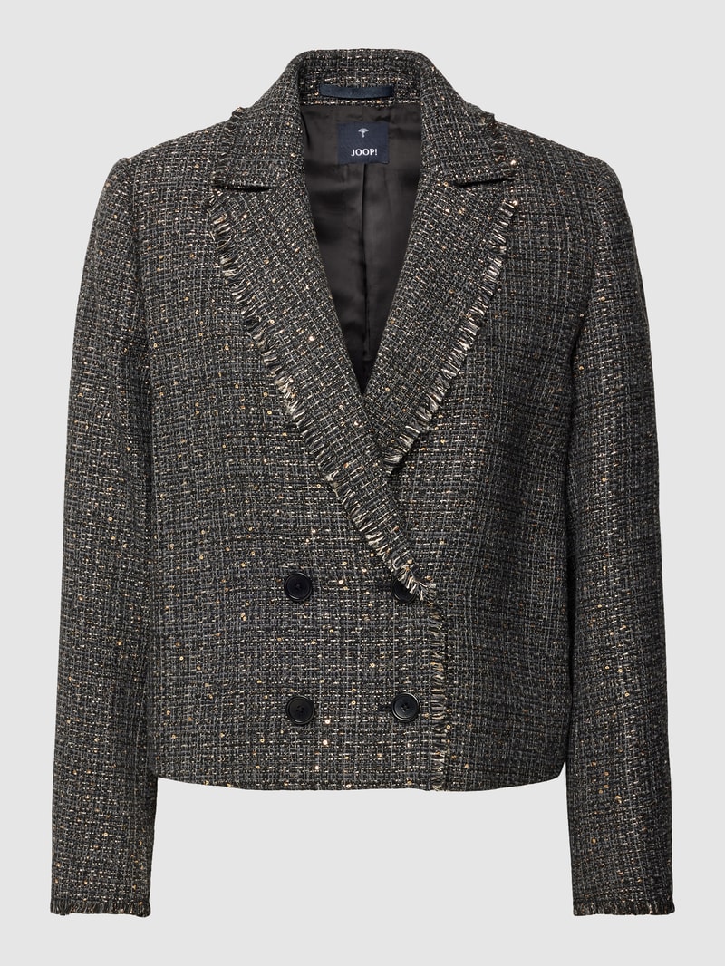 Blazer in Bouclé-Optik in black