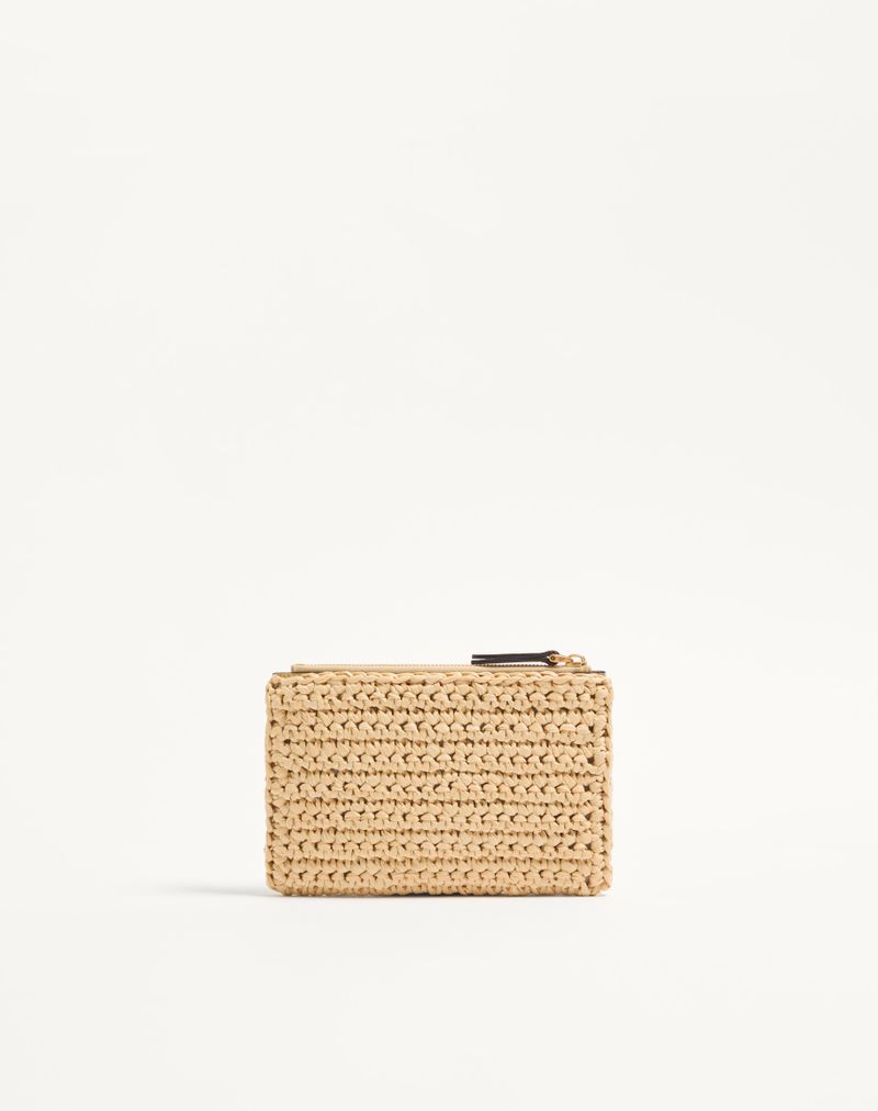 Valentino Garavani Viva Superstar Synthetic Raffia Clutch