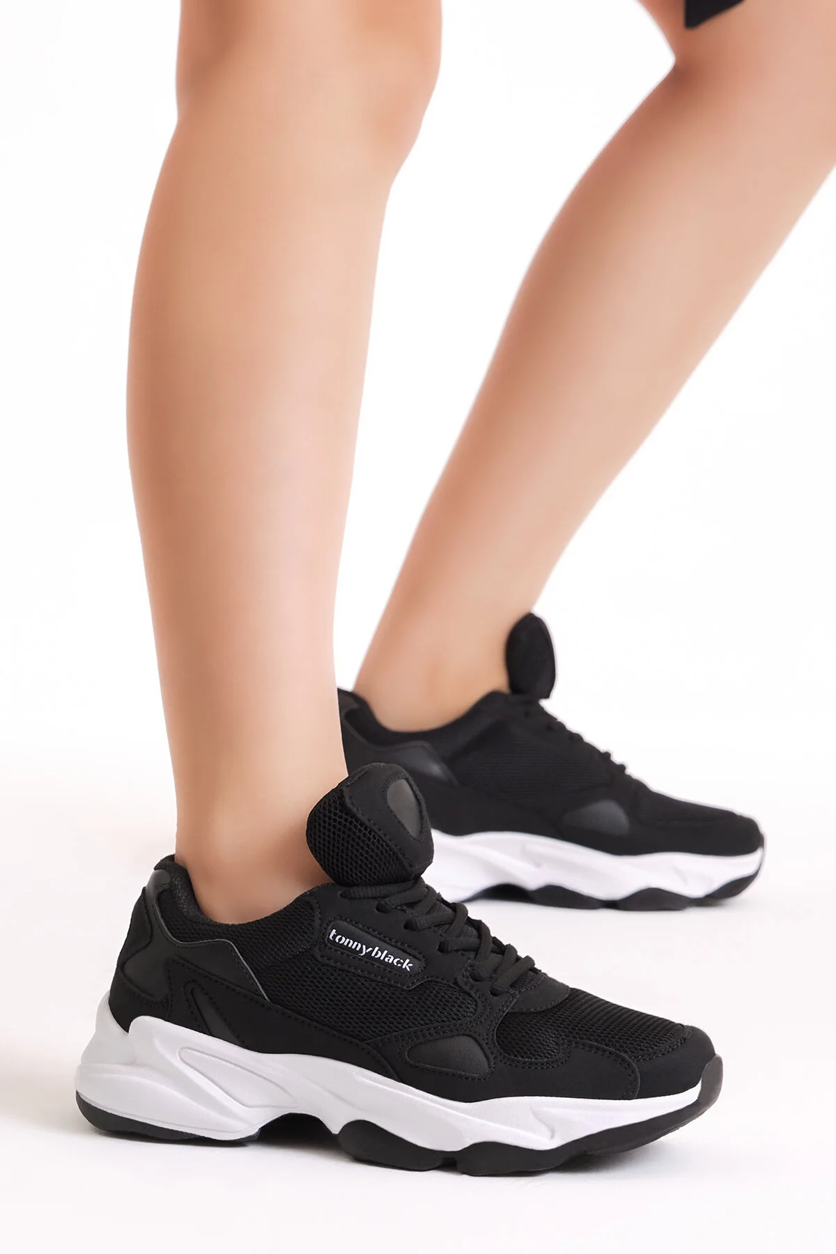 Tonny Black  Unisex Schwarz Weiß Sportschuhe Zhr