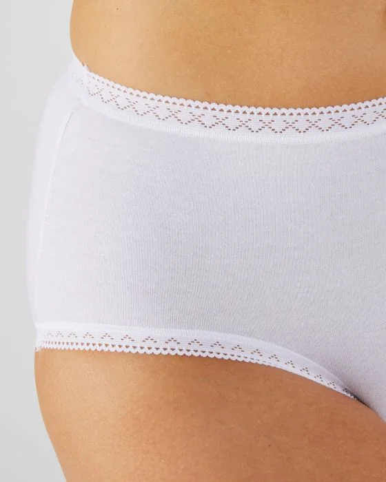 Lot de 3 culottes midi coton stretch + 1 GRATUITE