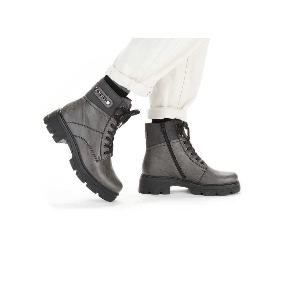 Rieker Damen Biker Boots mondgrau