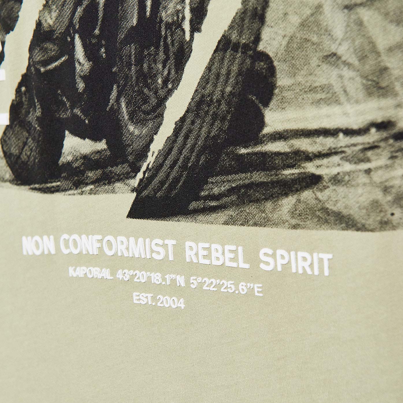 BLAZE  T-shirt kaki biker tête de mort Homme