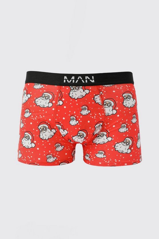 2er-Pack Boxershorts mit Weihnachtsmann-Print und Geschenkbox