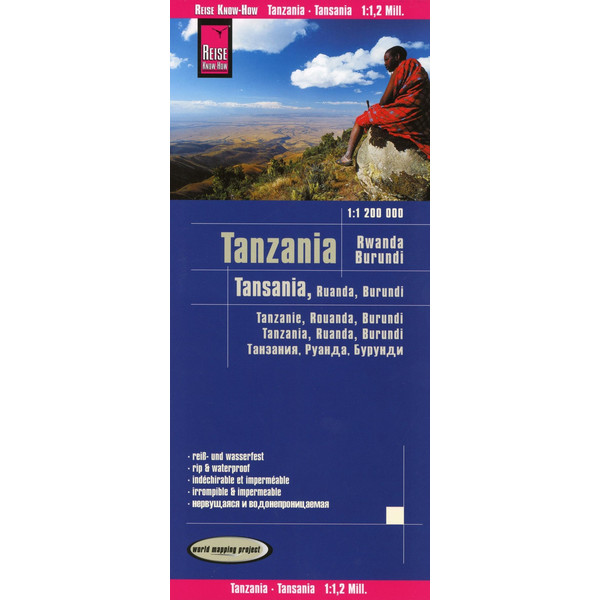 Reise Know-How Landkarte Tansania, Ruanda, Burundi (1:1.200.000) - Straßenkarte