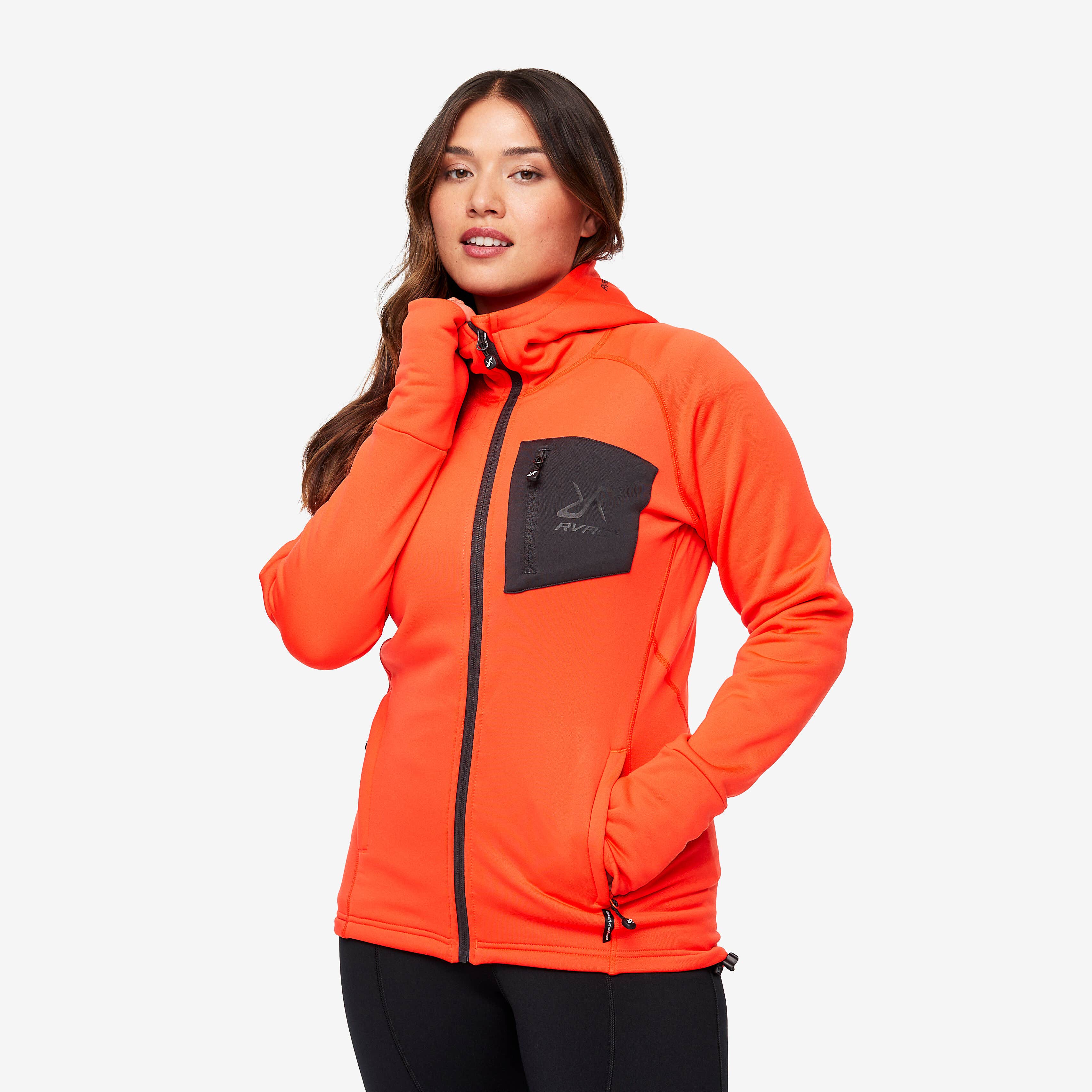 Illusion Hoodie Femme Mandarin Red