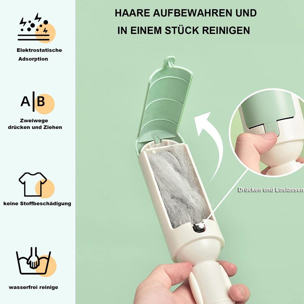 NUODWELL Fusselrasierer Tierhaarentferner für Fusselbürste Tierhaare, Tierhaarbürste, Waschbar