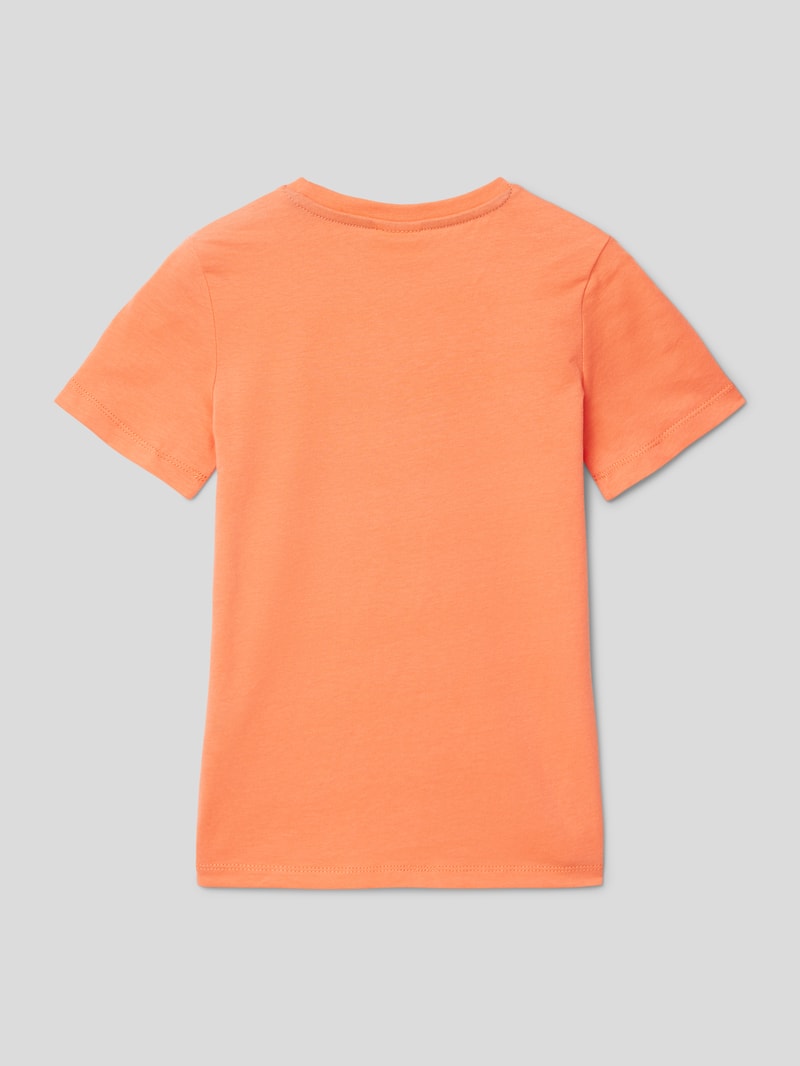 T-Shirt mit Motiv-Prints in orange