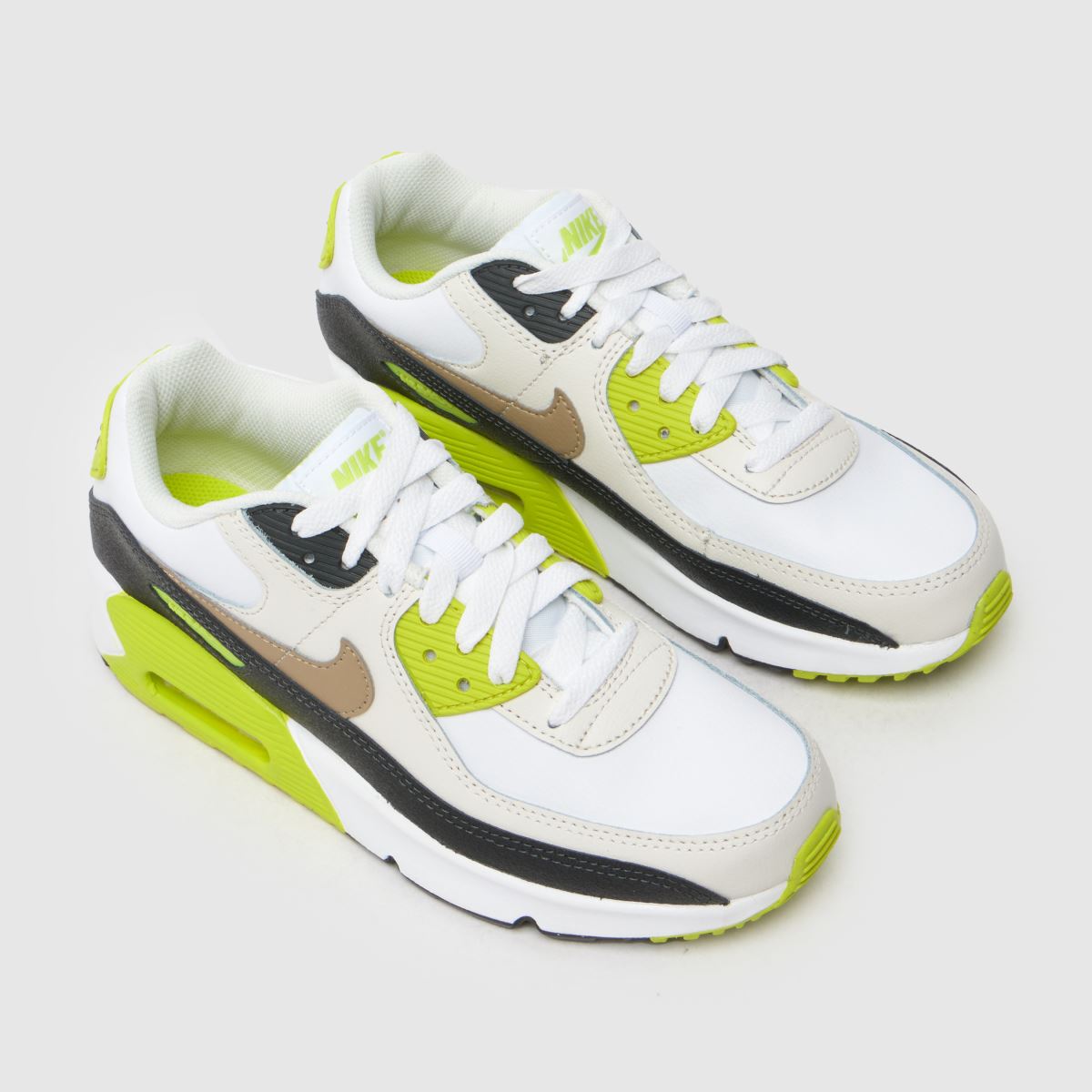Nike vita multifärgade Air Max 90 ungdomsskor