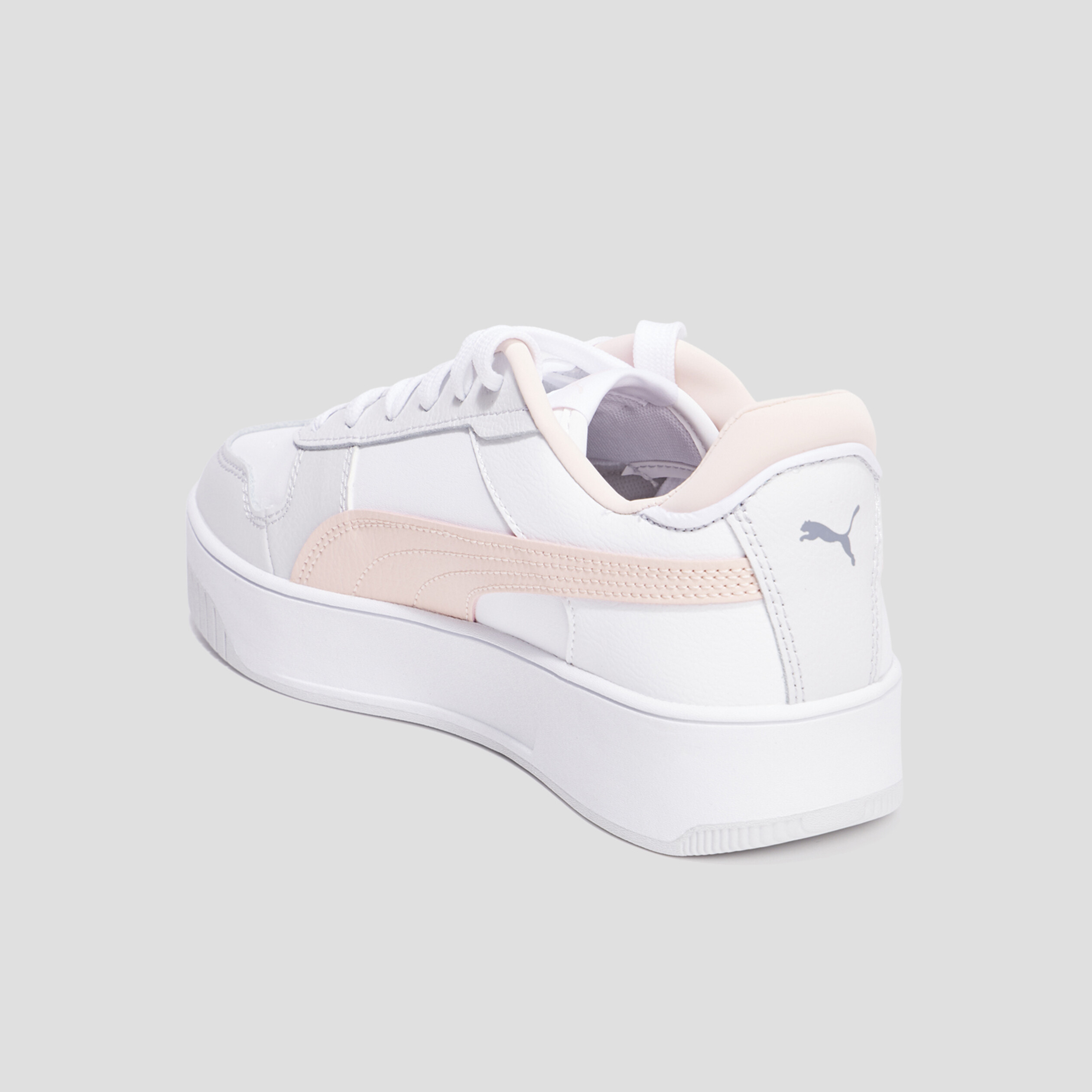Tennis basses en cuir Puma Carina Street rose femme | La Halle